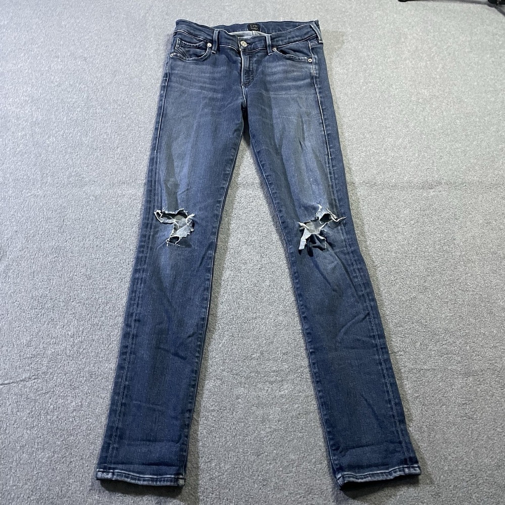 Citizens of Humanity Avedon Ultra Skinny Jeans 27x30 Distressed Ripped Knee